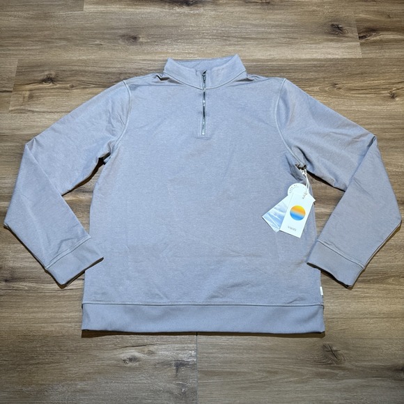 NEW Vuori Mens Size LARGE Coronado 1/2 Half Zip Pullover Dolomite Heather Gray - Picture 1 of 13